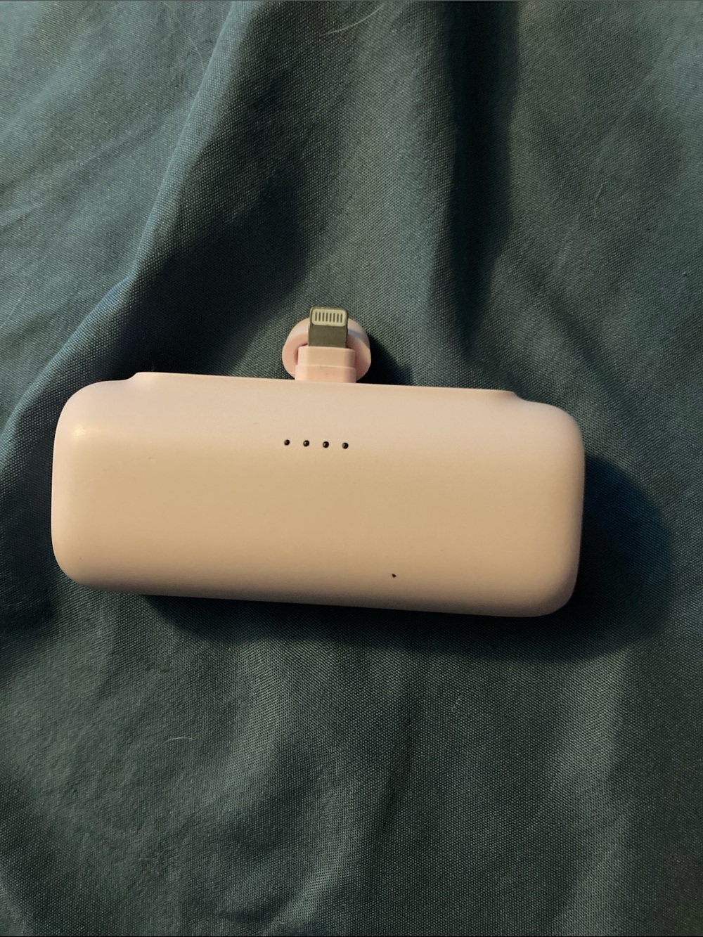Pink Portable Power Bank with Lightning Connector - older iPhone charger